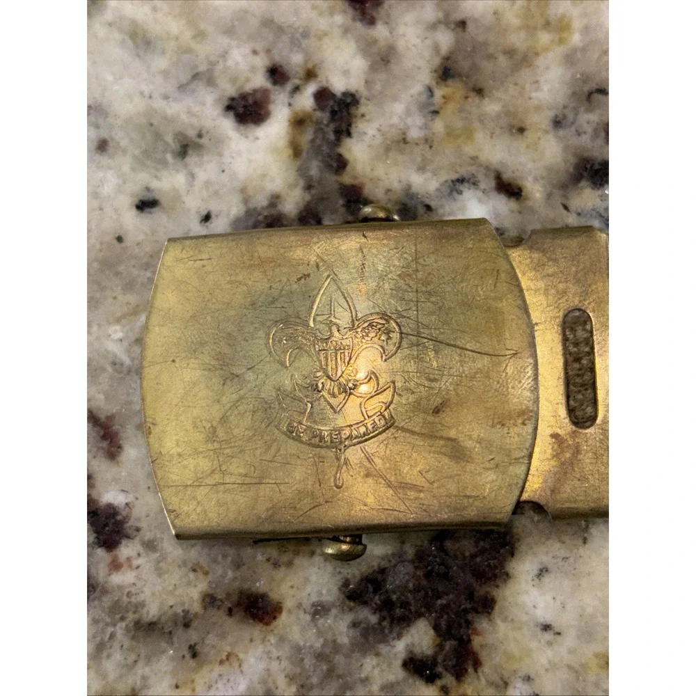 VTG BOY SCOUTS Uniform Belt BUCKLE‎ Military Style First Class Badge 1930s-40s?